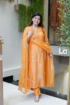 KF 2114 Kalaai Muslin Embroidery Kurti With Bottom Dupatta
